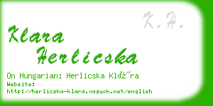 klara herlicska business card